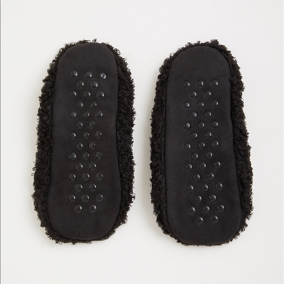 💕SOLD💕 BLACK CAT SLIPPER SOCKS shoe sz 7-9 - Picture 2 of 2